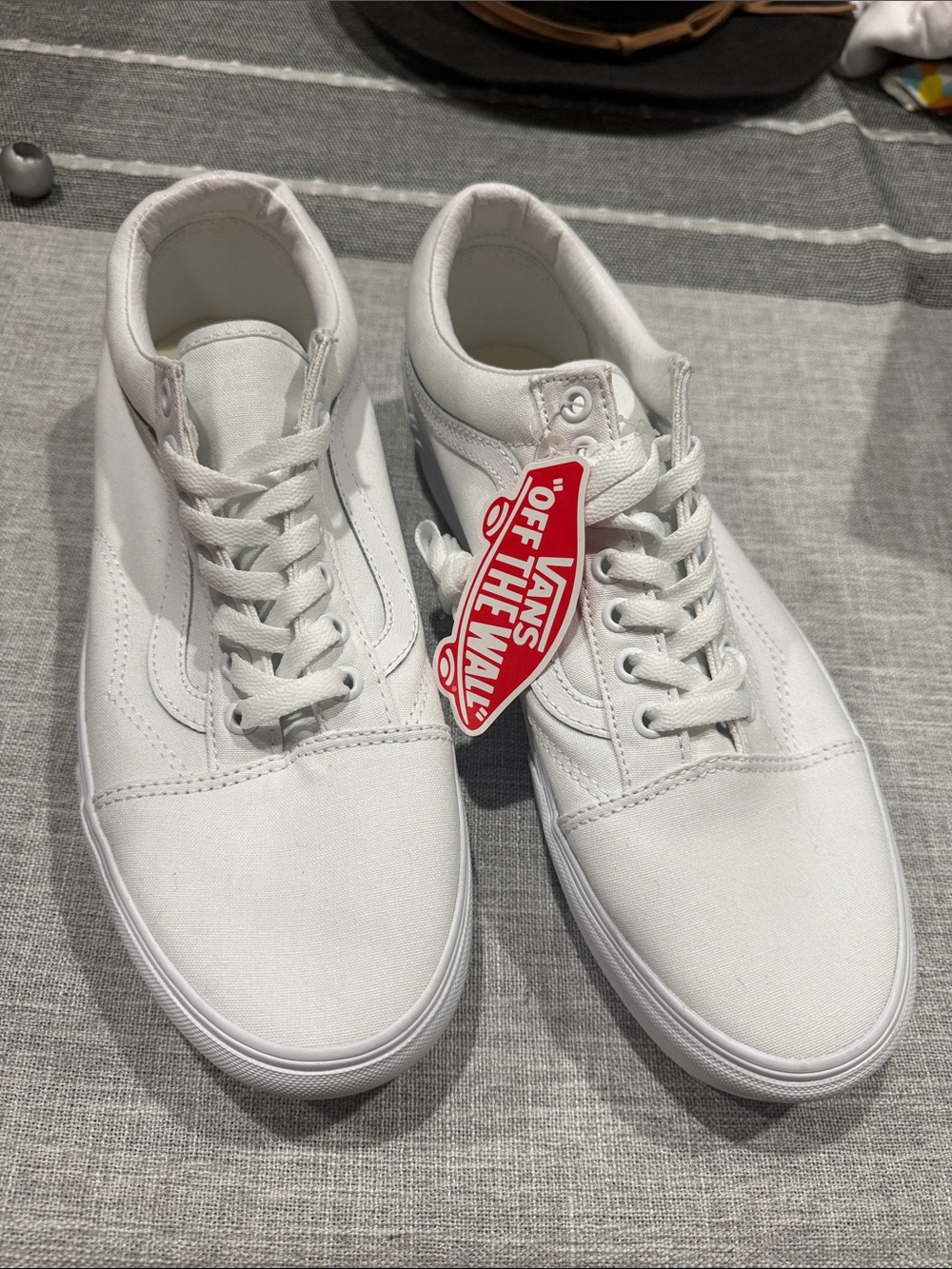 Vans White Low-Top Canvas Sneakers